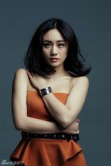 组图：刘芸长发红唇写真 冷艳性感大气优雅