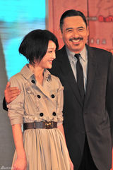 高清图：《孔子》广东首映 周润发幽默周迅紧张