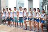 组图：周秀娜运动装出席活动 关注奥运跳水项目