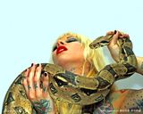 幻灯图集：桑德拉-布洛克“小三”写真与蛇共舞