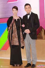 组图：TVB台庆周海媚豹纹晚装高贵 吴启华成熟