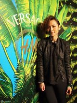 组图：周笔畅赴美参加时尚派对 现场大秀英文