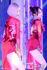 组图：韩团GirlsDay发新专辑 薄纱红裙显妖娆