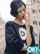 组图：刘雯巴黎拍《OK精彩》封面 显东方优雅