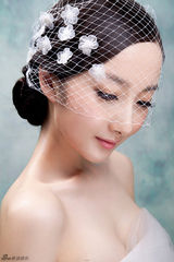 组图：程媛媛新娘婚纱写真宛若仙子