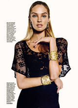 组图：超模坎蒂丝《BAZAAR》冷峻大片御姐登场