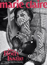 组图：伊娃-门德斯《嘉人》深V装秀双峰