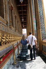 组图：曼谷参观大皇宫游客如织