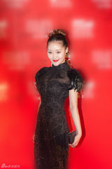 组图：徐海星受邀香港时装周 薄纱黑裙亮相