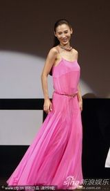 组图：张柏芝助阵新片戛纳首映粉裙摇曳多姿