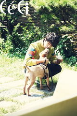 高清组图：韩星丁一宇携手女组合Jewelry拍爱犬写真