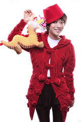 高清图：王珞丹乖巧欢喜贺岁大片红红火火