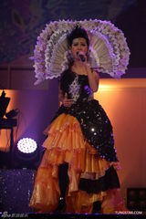 组图：罗敏庄大肚开唱 黄日华王祖蓝现场助阵