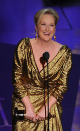 高清图：梅丽尔-斯特里普黄袍加身荣登影后