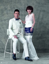 组图：杜淳姚迪演绎礼服婚纱 延续雪山婚礼