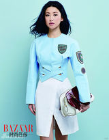 组图：朱珠《芭莎》大片曝光 学院风另类冷艳