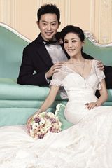 组图：沙溢胡可婚礼将近 《时尚新娘》拍婚纱大片