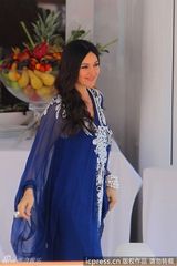 组图：莫妮卡贝鲁奇蓝紫色长裙优雅迷人