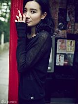 高清图：小宋佳化身英伦玫瑰 赴伦敦拍摄杂志封面