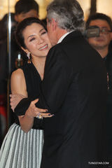 组图：杨紫琼回归时尚显高贵 吴彦祖黑色西装剪彩