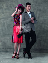 组图：杜淳姚迪演绎礼服婚纱 延续雪山婚礼