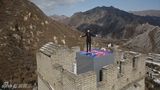 组图：撒贝宁长城玩自虐 零下10度录节目打哆嗦