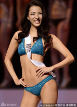组图：25岁嫩模日本环球小姐夺冠 花枝乱颤比V