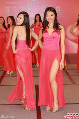 组图：中华小姐薄纱贴身秀曲线 高开叉露长腿