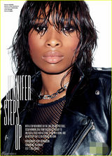 组图：詹妮弗-哈德森湿发厚唇秀性感 黑装神秘