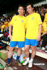 幻灯图：郭富城黄日华陈百祥等举行球赛纪念尹志强