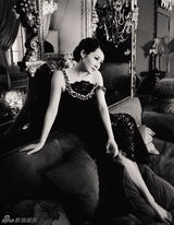 高清图：许晴全新大片恬静优雅 演绎暗色高贵