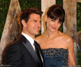 高清图：汤姆-克鲁斯携爱妻凯蒂亮相奥斯卡派对