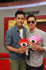 组图：《激战》做客 彭于晏张家辉拍打戏受苦