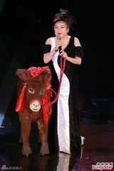 组图：邵音音牵骡上台 现场演绎《低俗喜剧》