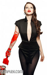 幻灯图集：米歇尔-崔切伯格红唇性感写真