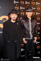 幻灯图：刘德华潮人装出席时尚活动 赞犀利哥有型