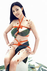 高清组图：乳神苏梓玲红绳捆绑变人肉粽