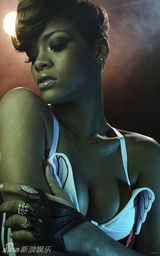 幻灯图集：蕾哈娜登《滚石》杂志 性感写真曝光 