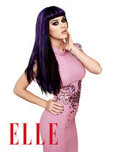 高清组图：“水果姐”凯蒂-佩里紫发妖娆登《ELLE》