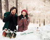 高清图：元彬申敏儿亲密拍广告 浪漫雪地深情拥吻