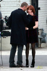 组图：贾斯汀再拍电影 与阿曼达激吻戏被曝光