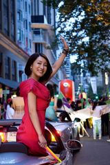 高清组图：秦海璐悉尼参加电影节 与华人共度春节