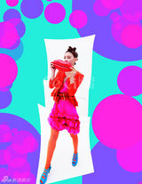 高清图：韩星金素恩变身霓虹女孩 玩转色彩混搭游戏