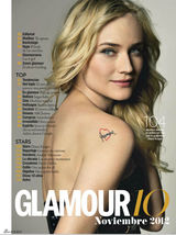 组图：黛安-克鲁格黑色透视裙狂野 露香肩金发飘逸