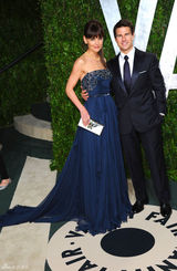 高清图：汤姆-克鲁斯携爱妻凯蒂亮相奥斯卡派对