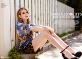 高清组图：艾玛-罗伯兹清新夏装登杂志封面