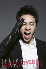 组图：潘玮柏登《芭莎男士》 出道十年容颜不老