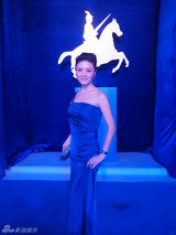 组图：田海蓉蓝色礼服融入盛典 坦言赞赏骑士精神