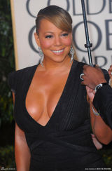 高清图：玛丽亚-凯莉亮相红毯 微笑灿烂双峰迷人