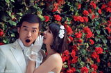 组图：演员李泰延与旅游卫视主播雷悦浪漫婚纱照